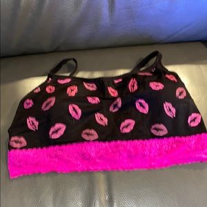 Lip print bralet